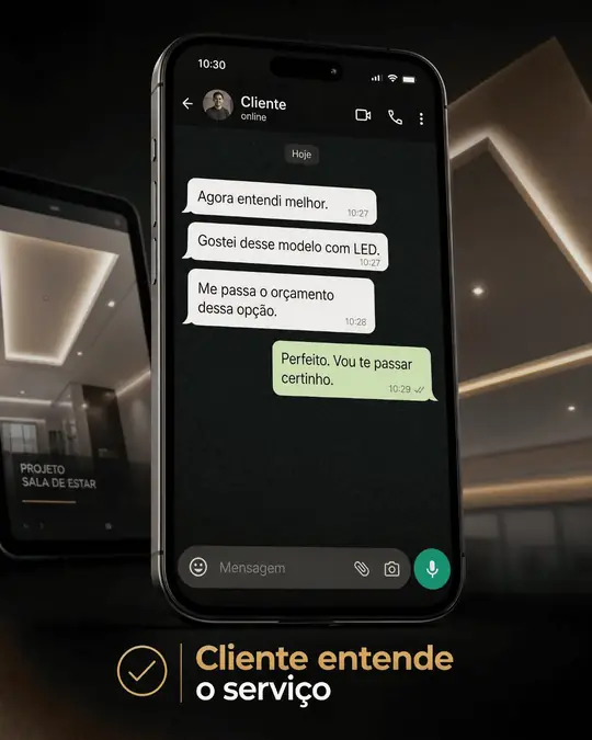 Cliente entende o serviço